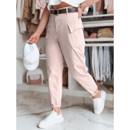 Pantaloni largi roz pentru femei GOTRENDI
