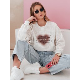 Hanorac supradimensionat pentru femei cu imprimeu tie-dye și inimă DESSER