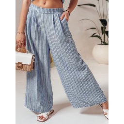 Pantaloni largi cu dungi pentru femei MODERESS