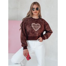 Hanorac supradimensionat pentru femei cu imprimeu tie-dye și inimă DESSER