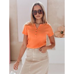 Bluză portocalie cu mâneci scurte
