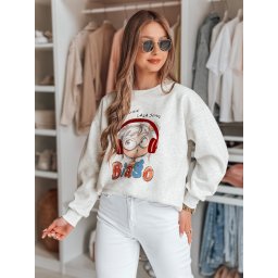 Hanorac supradimensionat pentru femei cu imprimeu LALA VIBE