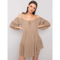 Dress-TW-SK-BI-80840.20-dark beige