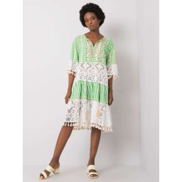 Dress-DHJ-SK-13567.41P-white-green