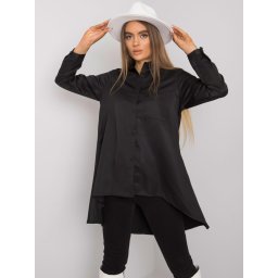 Cămașă neagră cu spate lung