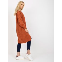 Cardigan-LO-SW-LK-3001.82P-Dark Orange