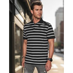 Tricou polo bărbătesc cu dungi negre