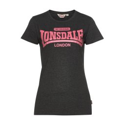 LONSDALE Tricou 'Tulse' roz zmeură / negru amestecat