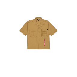 ALPHA INDUSTRIES Cămașă 'Aloha Safari' galben muștar / lila