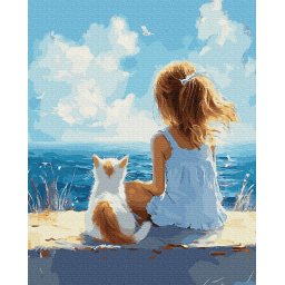Set pictura pe numere, cu sasiu, Moment suspendat in timp, 40x50 cm
