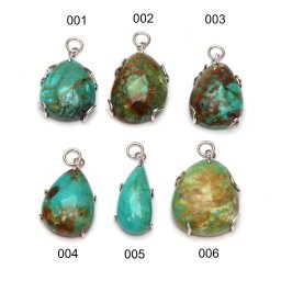 Pandantiv Turcoaz Iranian Natural Picatura 31-35 x 13-21 x 3-7 mm - Cristalul Comunicarii si Creativitatii - Argint 925 - 1 Buc