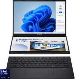 Notebook Zenbook Duo UX8406CA-QL118X 14'' Full HD OLED Touch Intel Core Ultra 7 255H 32GB LPDDR5X RAM 1TB SSD, Intel Arc Graphics Windows 11 Pro Inkwell Gray