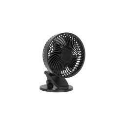 Ventilator de birou cu clemă VIENTO 6W/5V 2000 mAh negru, reîncărcabil