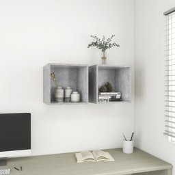 Dulapuri de perete, 2 buc., gri beton, 37x37x37 cm, PAL GartenMobel Dekor