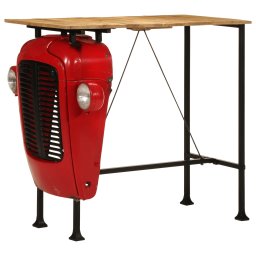 Masa bar stil tractor rosu/maro 55x120x107 cm lemn masiv mango GartenMobel Dekor