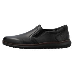 Pantofi barbati, Rieker, 10450-00-Negru, casual, piele naturala, cu talpa joasa, negru (Marime: 44)