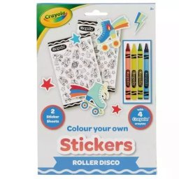 Crayola: Set de autocolante colorabile cu creioane cerate - Roller Disco
