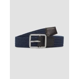 s.Oliver Curea barbati din bumbac si elastan, catarama cu stift, Bleumarin (SELECTATI MARIMEA: 100 cm)