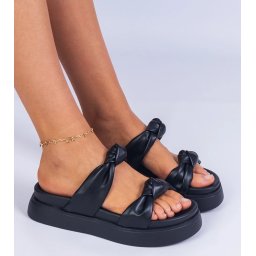 Gemre Papuci negri pe platformă Katelin