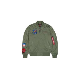 ALPHA INDUSTRIES Geacă de primăvară-toamnă albastru / oliv / roșu / alb