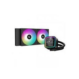 COOLER DeepCool "LP240", skt. Intel si AMD, racire cu lichid, 2 x 120mm, 600 - 2400 RPM, iluminare RGB adresabil, afisaj digital, negru "R-LP240-BKMSNC-G-1" (timbru verde 2.00 lei)
