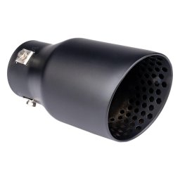 Capăt tobă de eșapament din oțel inoxidabil, negru mat, amio-04061