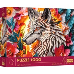 Puzzle 1000 de piese cu lup, aniversare de 40 de ani