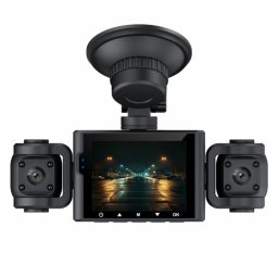 Cameră video auto DVR, EM-S7, 4 lentile – vizibilitate completă, 1920x1080 px, Display IPS 13x5 cm, Night Vision, WiFi