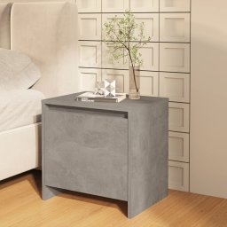 Noptiera, gri beton, 45x34x44,5 cm, lemn prelucrat GartenMobel Dekor
