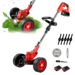 Motocoasa electrica 36V cu 2 acumulatori si roti detasabile