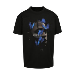 MT Upscale Tricou 'Le Pappilon' azuriu / gri / negru