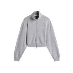 Tommy Jeans Hanorac gri amestecat / lila / alb