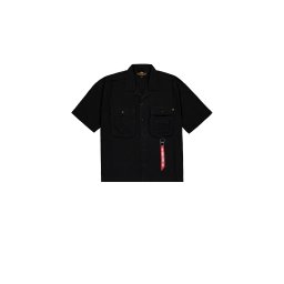 ALPHA INDUSTRIES Cămașă 'Aloha' gri / negru