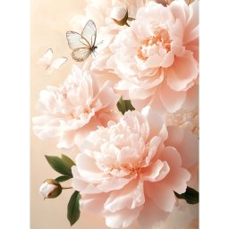 Set goblen cu diamante, cu sasiu, Flori, 30x40 cm