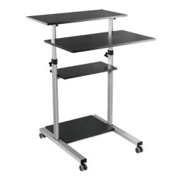 Suport monitor STAND mobil , pt 1 TV/monitor plat, curbat, diag. max nu e cazul, verticala, roti, max 60 Kg, "BP0070