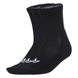 ADIDAS ORIGINALS Șosete 'Quarter 3 Back Stripes 3 Pairs' gri / negru