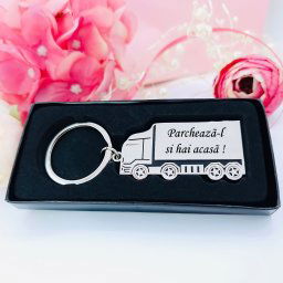 Breloc Inox TIR - personalizabil cu orice mesaj