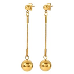 Cercei Dotty cu lantisor din Inox placati cu AUR 18K