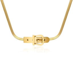 Colier Miss din Inox placat cu AUR 18K