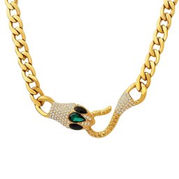 Colier Snake Premium din Inox placat cu AUR 18K