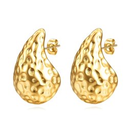 Cercei Stud Selection din Inox placati cu AUR 18K