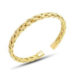 Bratara Fixa Spiraly din Inox placata cu AUR 18K