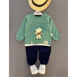 Set 2 piese Little Bear - Verde