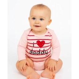 Body Bebelusi I Love Daddy Roz - 100% Bumbac