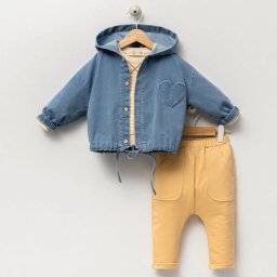 Set Casual 3 Piese Baietei Maverick, Bumbac