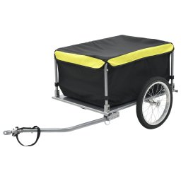 Remorca de bicicleta, negru si galben, 65 kg GartenMobel Dekor