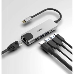 D-LINK 5‑in‑1 USB‑C Hub with HDMI/Ethernet and Power Delivery DUB‑M520