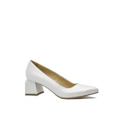 Pantofi eleganți Catinca din piele naturală, alb sidefat SORA36-36 EU