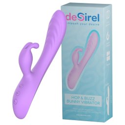 Desirel Hop & Buzz Bunny - vibrator iepuraș cu braț clitoridian - mov