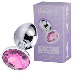 Desirel Bijuterie Roz L - dop anal (argintiu-roz)
